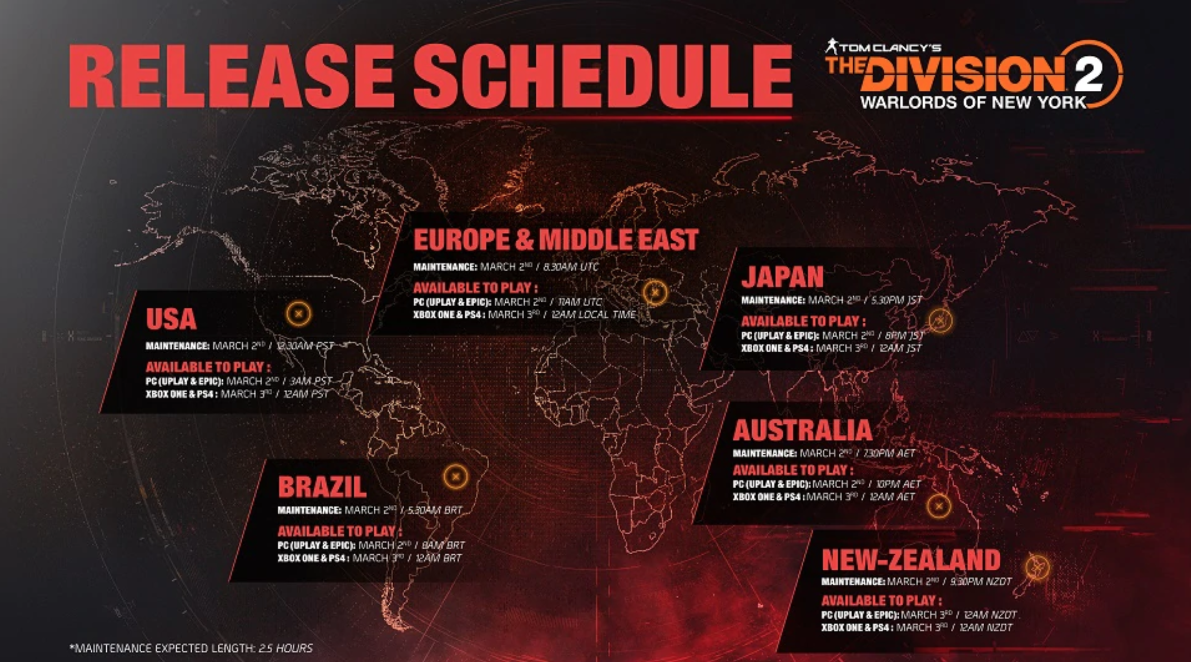 Calendario Mundial Señores de la Guerra