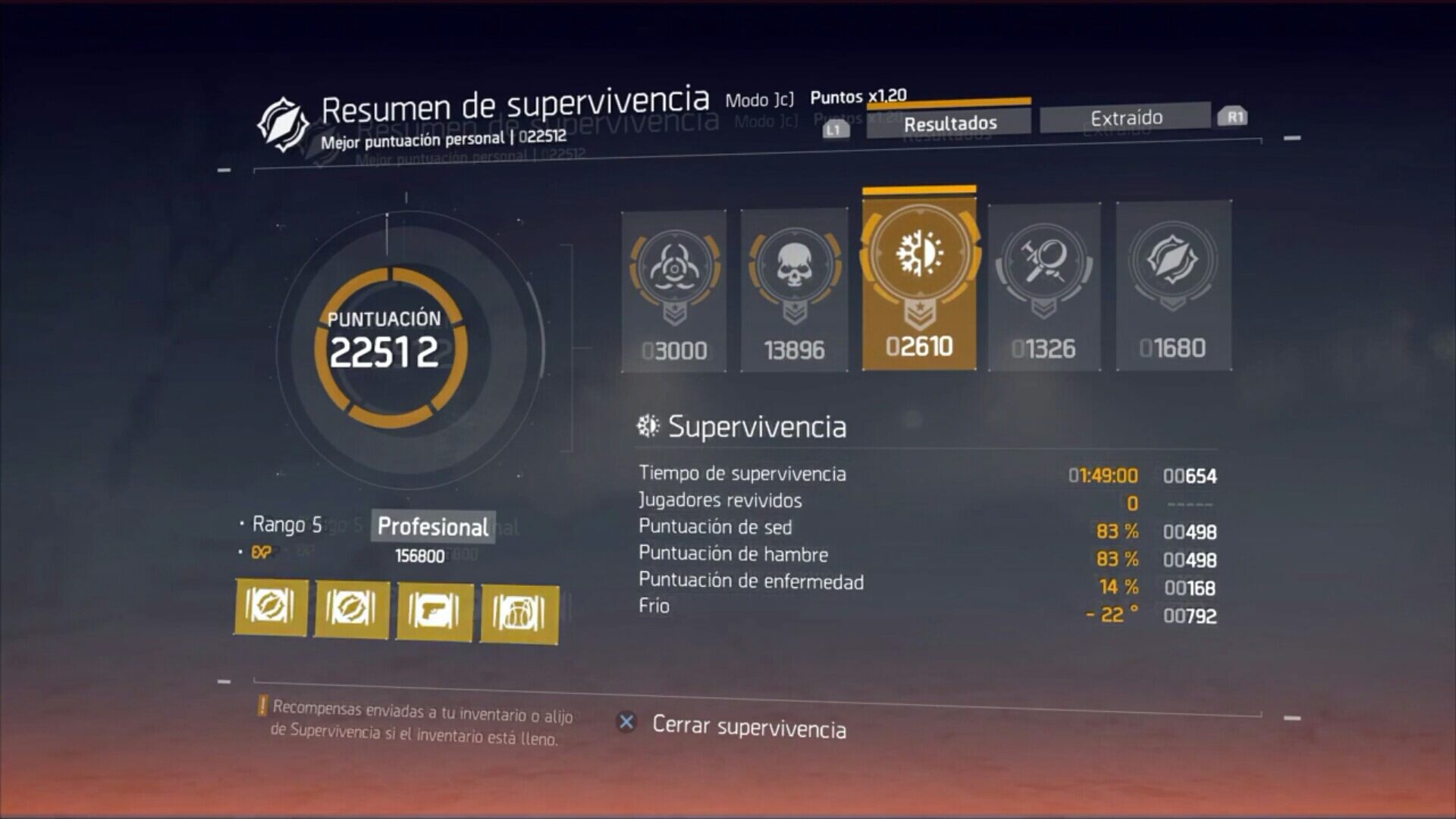 Supervivencia. Puntos y Niveles Universo The Division Supervivencia. Puntos y Niveles Universo The Division